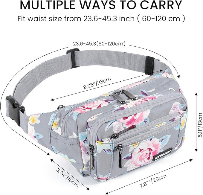CXWMZY Fanny Packs For Women & Men Waist Pack Hip Bum Bag with Multi-Pockets Large Capacity Waterproof , for Disney Traveling Casual Cycling Running Hiking