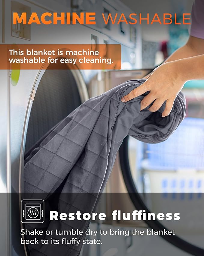 KingCamp Ultralight Camping Blanket, Packable Down Alternative Puffy Wearable Blankets Weatherproof Warm Package Quilt with Snap Buttons for Outdoor Hiking Travel Picnic Stadium (69" x 53", Charcoal)