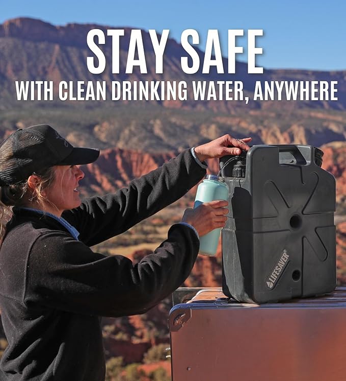 Lifesaver Jerrycan Water Purifier - Military Spec, Heavy Duty Water Purifier for Overlanding, Camping, Hiking, Emergency Preparedness and Survival Kit