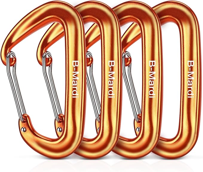 Carabiner Clips Heavy Duty 12kN (2697 lbs)-Lightweight Locking Carabiners for Camping, Hiking, Hammock, Dog Leash Harness, Outdoor and Gym etc, Keychains& Utility