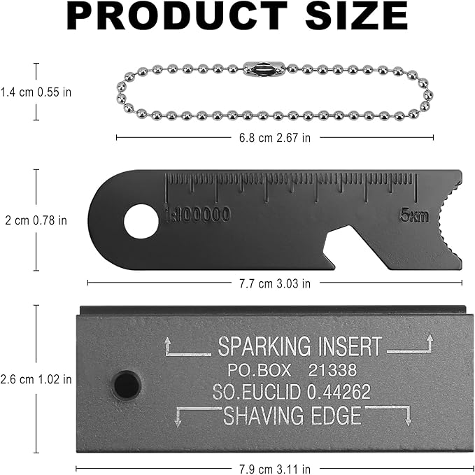 Fire Starter Survival Kit, Magnesium Waterproof Matches Ferro Flint Block,Outdoor Survival Firesteel Gears with Striker for Camping Hiking Hunting Emergency