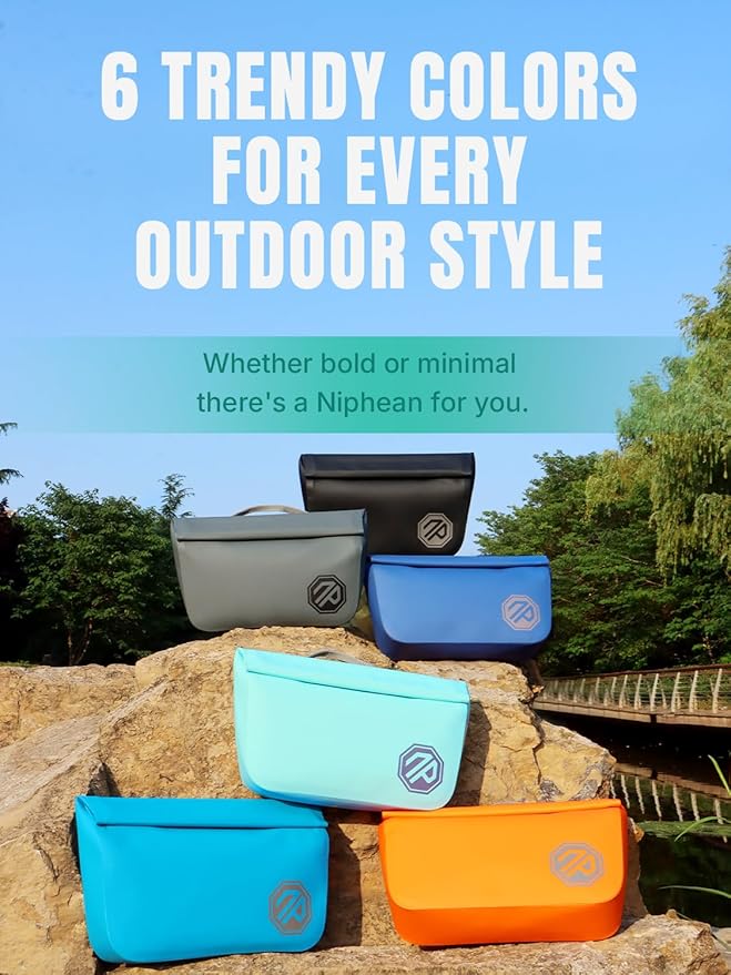 niphean IPX7 Waterproof Dry Bag with Magnetic One-Hand Closure, Durable Waterproof Bag for Kayaking, Paddle Board, Beach, Swimming, Multi-Wear Fanny Pack Style, Dry Bags for Men & Women Outdoor Use