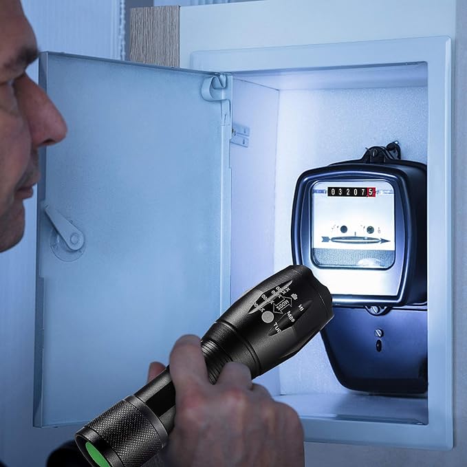 LED Flashlights,4pack Tactical Flashlight High Lumens Lights with 12Pack AAA Batteries Portable Waterproof Zoomable Flashlight with 5 Mode for Camping/Outdoor/Emergency(Black-4pack)