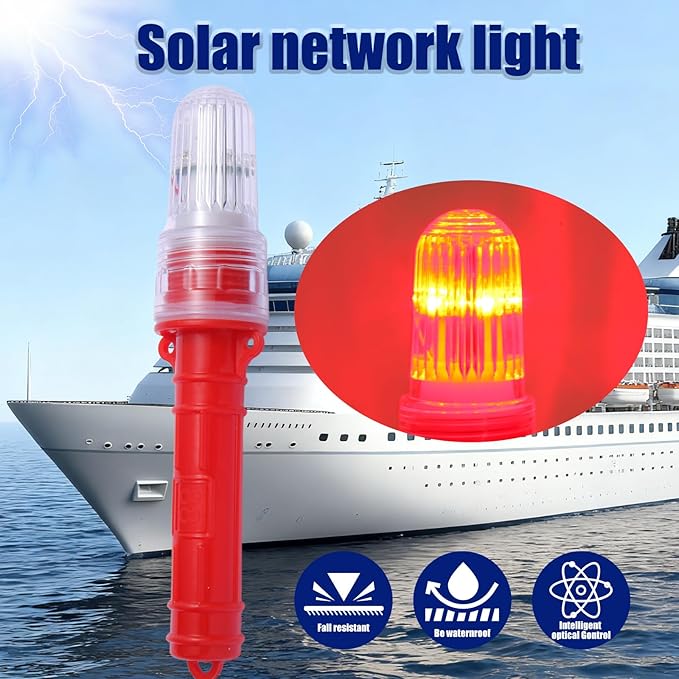 Boat Flares (3-Pack) - US Coast Guard Approved Marine Emergency Flares, Waterproof & Visible up to 10 Miles, Day/Night Use for Boating, Fishing Nets, Life Rafts & Buoys - Red Aerial & Handheld Signals