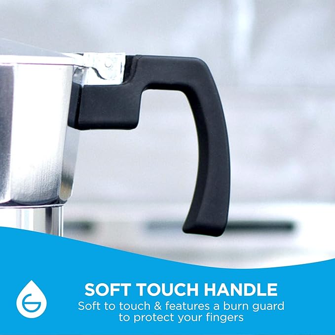 GROSCHE Milano Moka Pot Stovetop Espresso Maker - Italian Espresso Greca Coffee Brewer Percolator | 3 Cup, Tuxedo