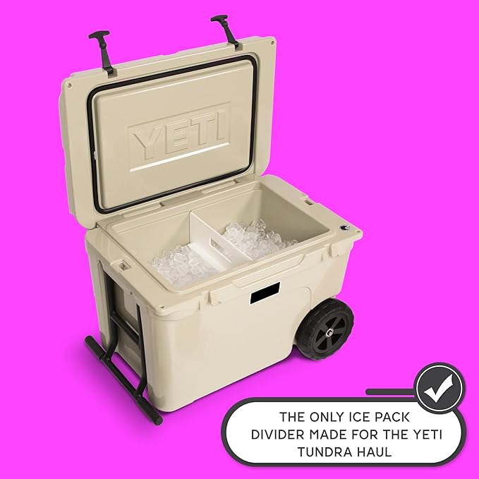 Ice Pack Divider for YETI Coolers - Four Sizes to Fit The YETI Tundra Haul, 35, 45, 65, Roadie 48, 60 - YETI Cooler Accessories - Freezable YETI Accessories