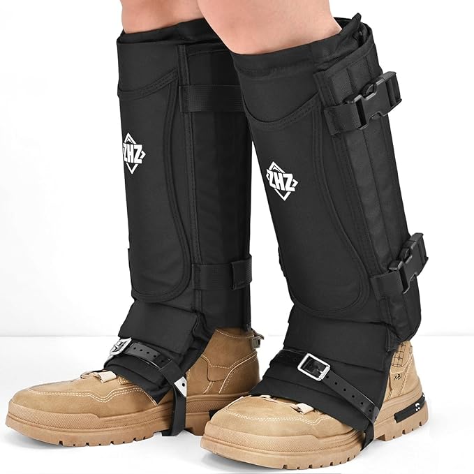 ZHZ Snake Gaiters Durable Waterproof Snake Chaps Lower Legs Protection,Snake Guards with Adjustable Size for Men & Women,Used for Hunting,Hiking and Farm Work