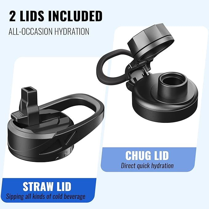 CIVAGO 64 oz Glass Water Bottle Jug with Straw and Handle, Half Gallon Sports Motivational Bottle with Time Marker, Large Flask Canteen with Silicone Sleeve for Gym, Army Green