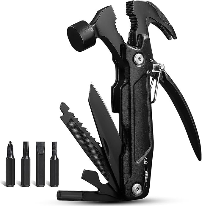 hammer multitool 14-in-1 multitool for men camping multitools outdoor wrench hammer pliers 5.4”EDC tools for men