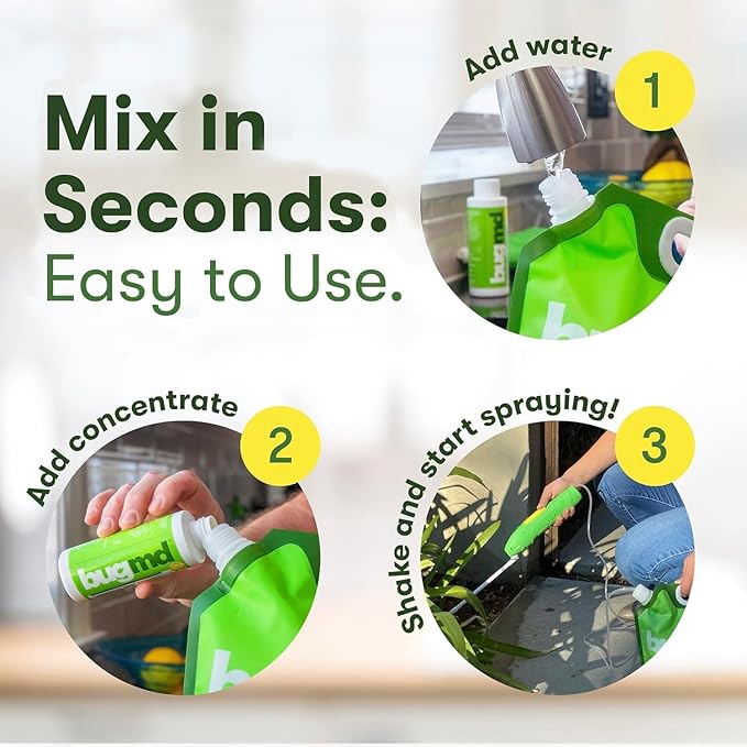 BugMD Blaster Kit - 4 Pack Pest Control Essential Oil Concentrates 3.7 oz and 1 Pest Blaster - Plant-Powered Bug Spray for Home, Insect Killer, Ant Killer for House, Roach, Flea Spray for Home