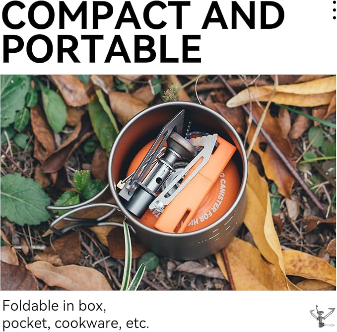 Fire-Maple Hornet II Portable Backpacking Hiking Stove, Mini with High Stability, UItra Light Titanium Gas Stove, for Camping, Backpacking, Hiking, and Survival