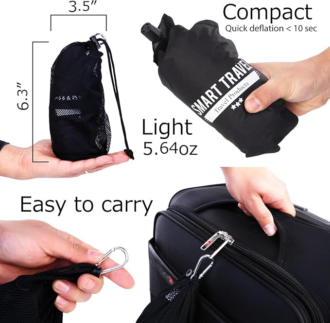 SmartTravel Travel Products Lumbar Pillow Inflatable Lumbar Support Pillow Travel Pillows for Airplane Long Flight Essential for Women Men Kids