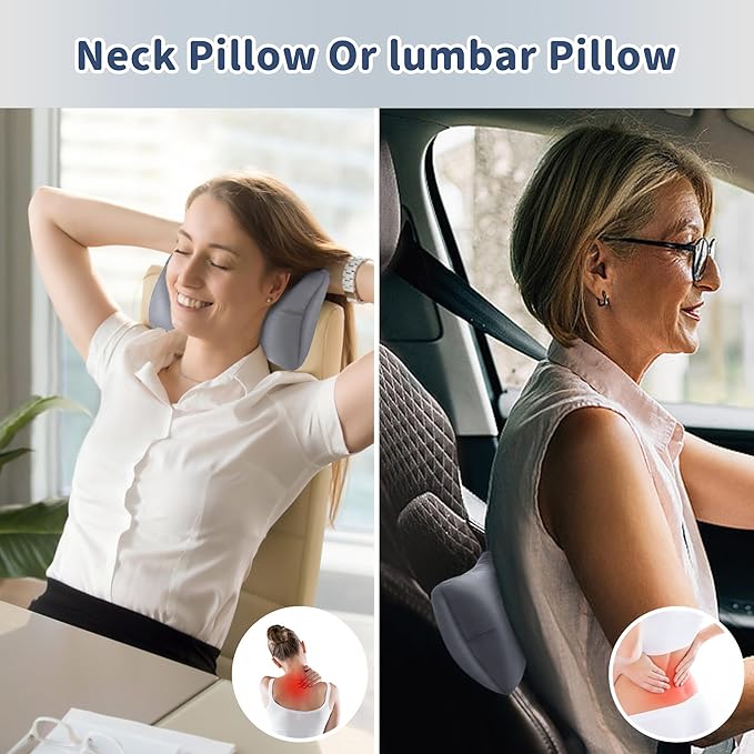 Pro Goleem Small Pillow 11’’x6’’x2.5’’ for Baby Sleeping with Name Tag Mini Tiny Pillow for Room Couch Sofa Chair and Outdoor Car Air Nap Neck Lumbar Knee Rest Pillows, Gray