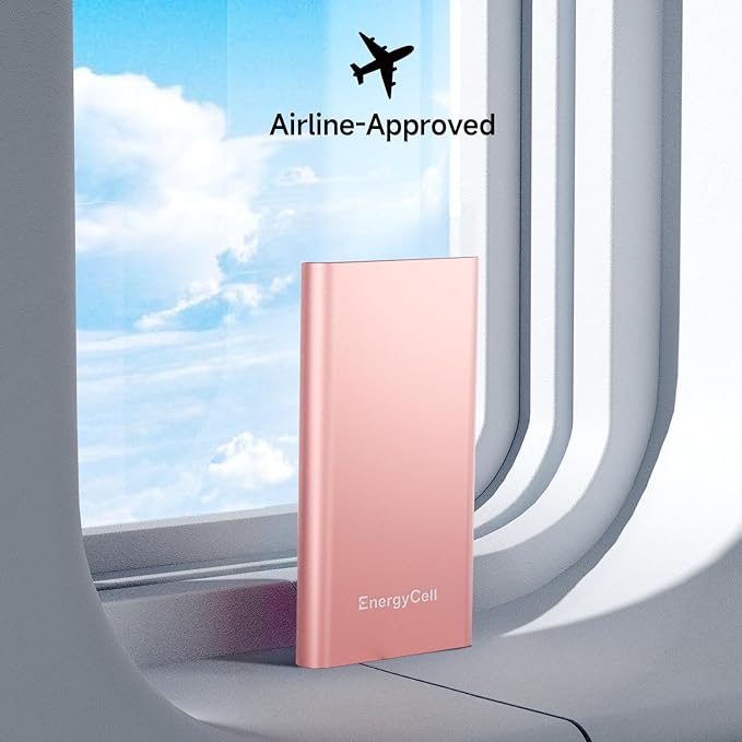 Pilot 4GS Portable Charger 12000mAh Fast Charging Power Bank Dual 3A High-Speed Output Battery Pack Compatible with iPhone 16 15 14 13 12 11 and More (Rose Gold)