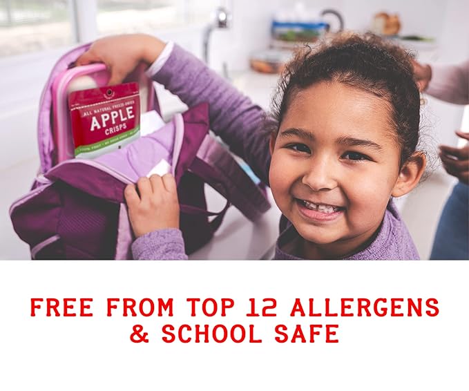 Nature’s Turn Freeze-Dried Apple Crisps – Healthy, Gluten-Free, Crispy & Delicious, Plant-Based Snack, Ideal for Cereal, Smoothies, School Lunches, & On-the-Go, Pack of 6 (0.53 oz Each)