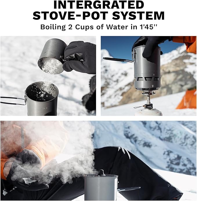 Fire-Maple Petrel Quickboil Pro Ultralight Cooking System – Compact & Fast-Boiling Backpacking Stove Pot Set, Ideal for Hiking, Solo Camping, Travelling, Hunting Trips, etc