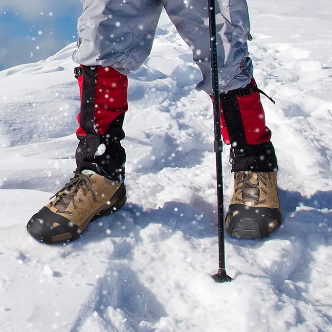 Aliglow Ice Snow Grips Over Shoe/Boot Traction Cleat Spikes Anti Slip Footwear