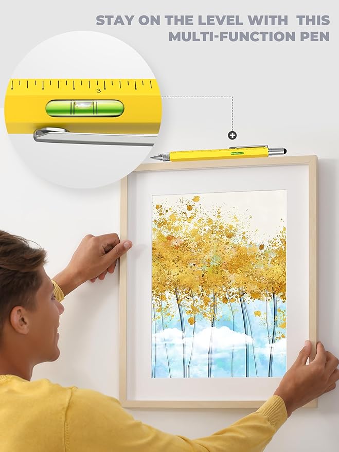 Stocking Stuffers for Men Multitool Pen - Mens Gifts for Christmas Unique White Elephant Gifts for Adults Useful, Birthday Gift Ideas for Dads Grandpas Who Want Nothing, Cool Gadgets EDC Tools for Men