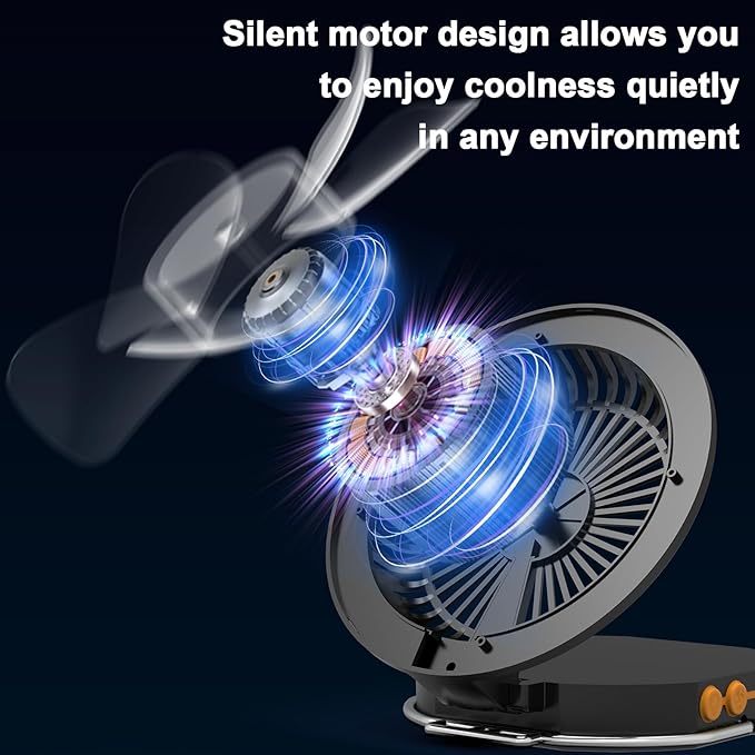 Portable Travel Fan Light, Rechargeable 12000mAh Camping Light, with Carring Bag, Silent Max 24 Hours Endurance, 2000LM 3 Lights Modes 2700K/4000K/6500K, for Vacation Outdoor Tent Light Camping