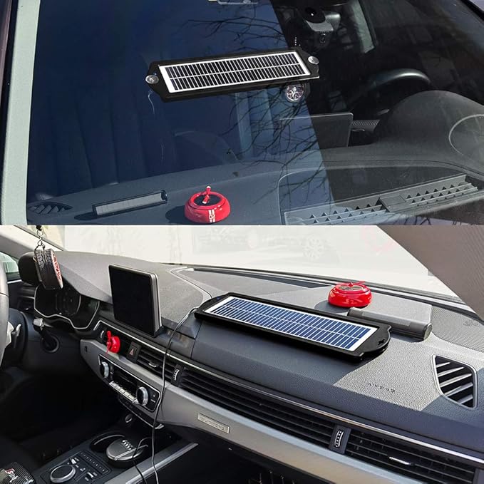 MEGSUN 12 Volt 3W Solar Car Battery Maintainer Trickle Chargers Kits, Portable Waterproof Solar Panel Charging Kit for Car, Boats, RV, Trailer, Camper, Automotive, Motorcycle, Snowmobile. (3W)