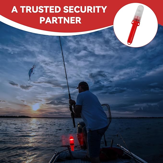 Boat Flares – Boat Flares Coast Guard Approved Marine, LED BoatFlares, Waterproof Emergency Signaling for Fishing Boats, Life Rafts (Red, 2pcs)