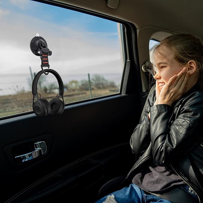 CONBOLA Suction Cups Hooks Heavy Duty Camper Accessories Car Camping Essentials Tie Down 2 Pieces Suction Cup with Securing Hook Strong Power for Car Awning Boat SUV Tent Window Glass.(2 pcs)