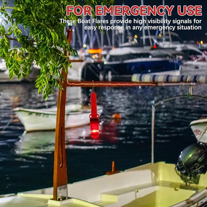 2PCS Boat Flares,Boat Flares Coast Guard Approved Marine, Flares for Fishing Boats, Life Rafts & Emergency Signaling
