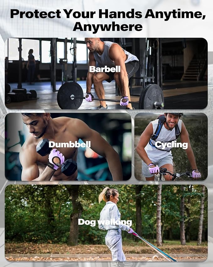 VINSGUIR Workout Gloves for Men and Women, Weight Lifting Gloves with Excellent Grip, Lightweight Gym Gloves for Weightlifting, Cycling, Exercise, Crosstraining, Pull ups, Fitness, Climbing and Rowing