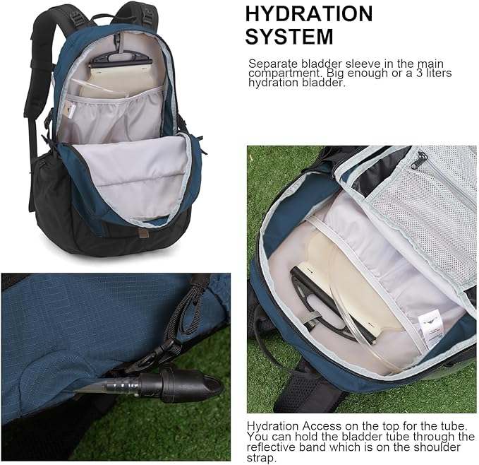 MOUNTAINTOP 30L Hiking Backpack,Men Women Camping Backpack,Lightweight Trekking Travel Backpacks for Climbing Skiing Cycling