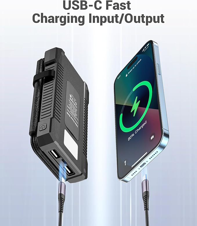 Solar Power Bank 38800mAh with 4 Solar Panels, Portable Charger USB C 18W Fast Charging for iPhone Samsung, IP67 Waterproof Outdoor External Battery Pack with Flashlight/SOS/Strobe (Black, 38800mAh)