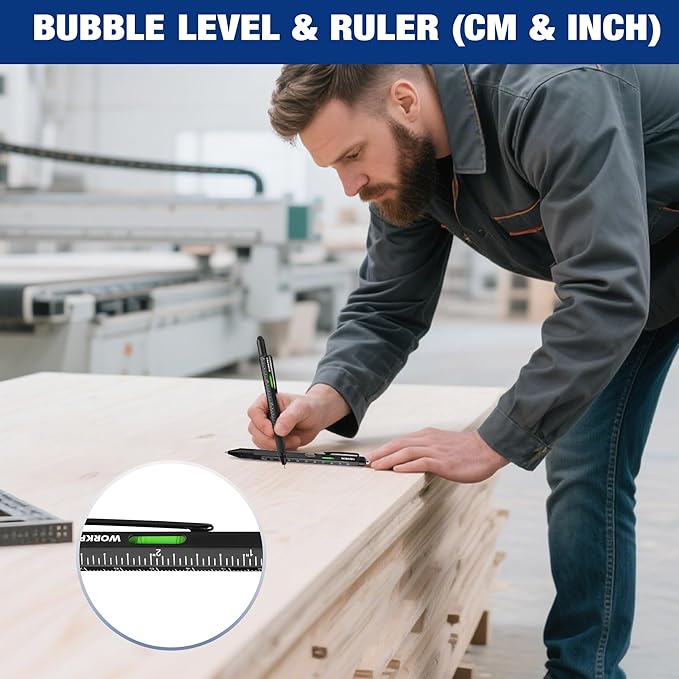 Father’s Day Gifts for Men, 9 Functions Multi-tool Pen Set, Birthday Gifts for Who Have Everything, Cool EDC Gadgets for Men, Stocking Stuffers, for Dad Grandpa Husband Him Adults Boyfriend