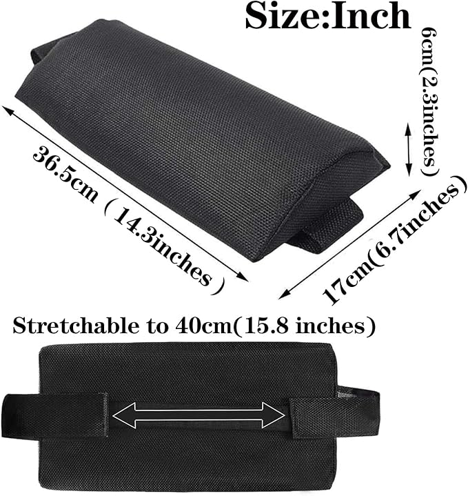 Ostlttyn Zero Gravity Chair Pillow Replacement, Black, 14.3x6.7x2.3 inches, Foam Fill, Modern Style, Head Support, Comfortable & Durable, Breathable Fabric, Removable Cover