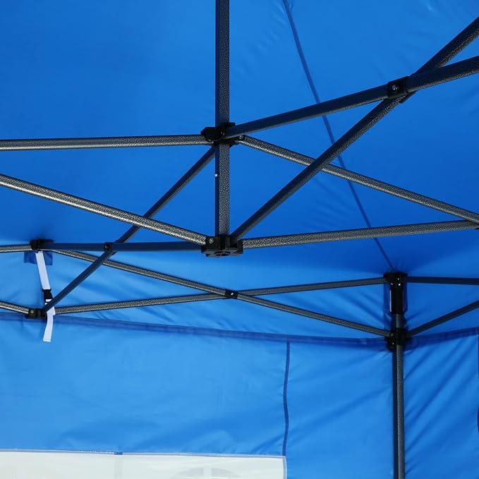 COBIZI 10x10 Pop up Canopy Tent with 4 Sidewalls, Waterproof Heavy Duty Commercial Canopy for Parties, Outdoor Tent, Garden Gazebo, Carry Bag with Wheel (10x10ft, Gray)