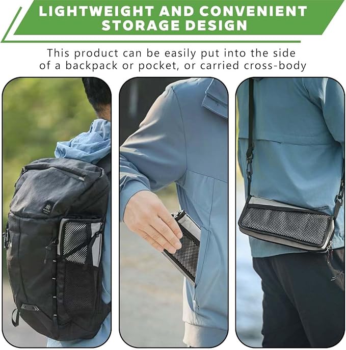 Portable Ultralight Travel Stool Camping Chair Fishing Stool - Gray Carbon Steel with Foot Pads and Keychain, Handbag Style Pocket Foldable