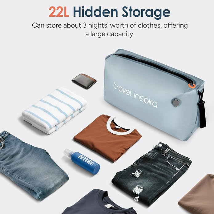 Vacuum Compression Bags IP67 Waterproof with Shoulder Strap Reusable Travel Space Saver for Carry On Suitcases and Backpack