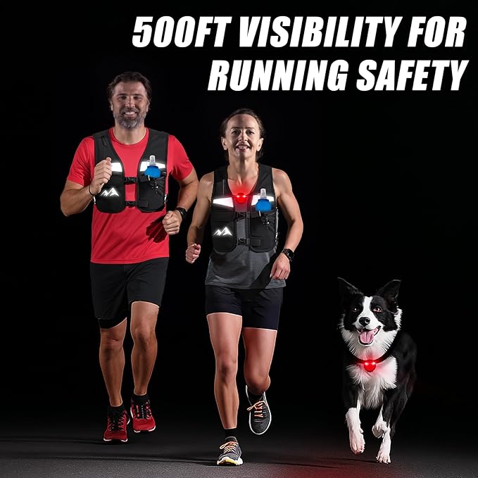 Running Vest for Women & Men,Hydration Vest w/ 17 oz Water Bottle,Breathable & Reflective w/ Adjustable Chest Straps & Waterproof Phone Pouch for Run,Trail,Hiking