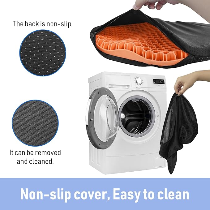 NEW-Vi Anti-Slip Kayak Seat Cushion - Waterproof Thicken Gel Boat Kayak Canoe Rowing Stadium Pad for Sit in Kayak Chair Kayak Accessories Equipment Gear for Fishing Kayak