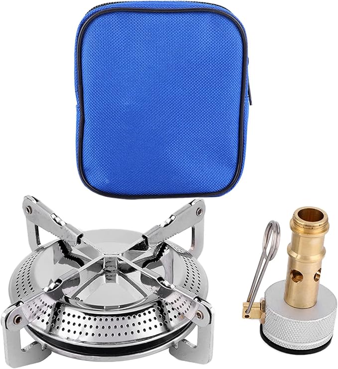 Restokki Camping Stove，Backpacking Stove，Camping Stove Propane，Portable Gas Stove Camping，Camping Grill for Outdoor Backpacking Hiking and Picnic