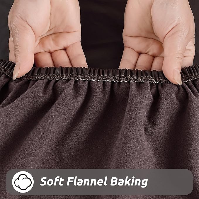 LURKA Rectangle PU Leather Table Cover/Tablecloth with Elastic Fitted Edge – Waterproof, Oil-Proof, Scratch-Resistant, Wipeable Protector for Dining, Kitchen, Outdoor Picnic, Party (Coffee, 4FT)