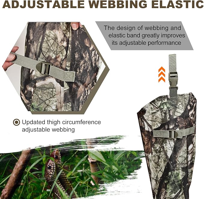 Snake Guard Chaps Waterproof Snake Chaps for Hunting Snake Bite Protection Gear Adjustable Size Snake Bite Protective Gaiters Anti-Snake Gaiters for Legs
