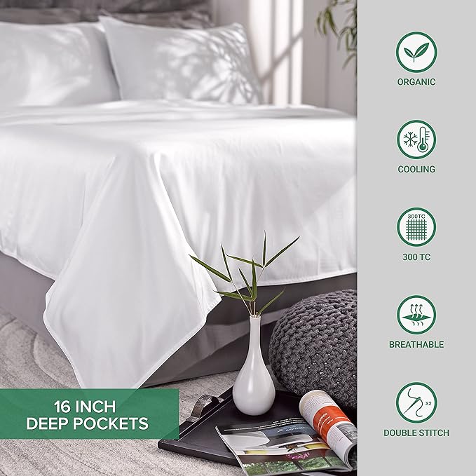 Twin Sheets by Pure Bamboo, Genuine 100% Organic Viscose Derived from Bamboo Bed Sheet Set, Luxuriously Soft & Cooling, Double Stitching, Lifetime Quality Promise (Twin, Terracotta)