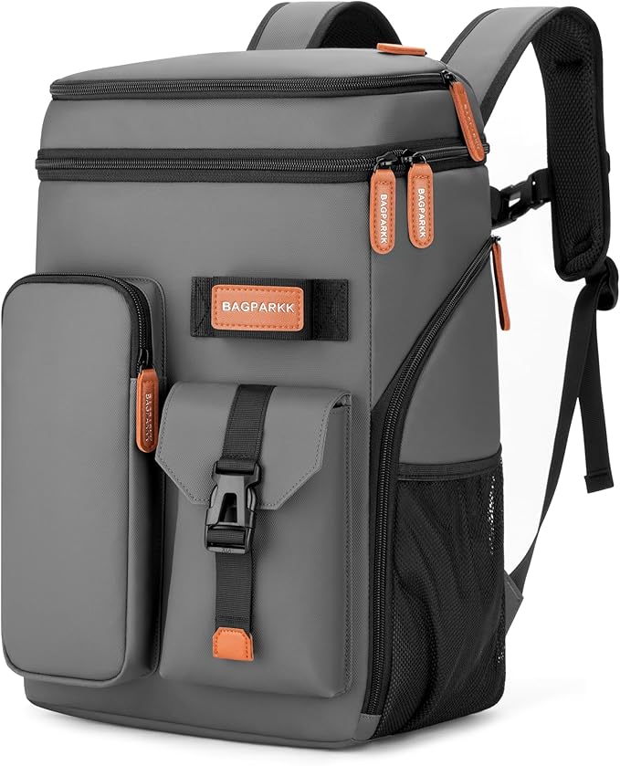 Insulated Cooler Backpack,33/45 Cans Multifunctional Double Deck Leakproof Cooler Bag with Sternum Strap,Large Capacity Lightweight Travel Camping Beach Backpack