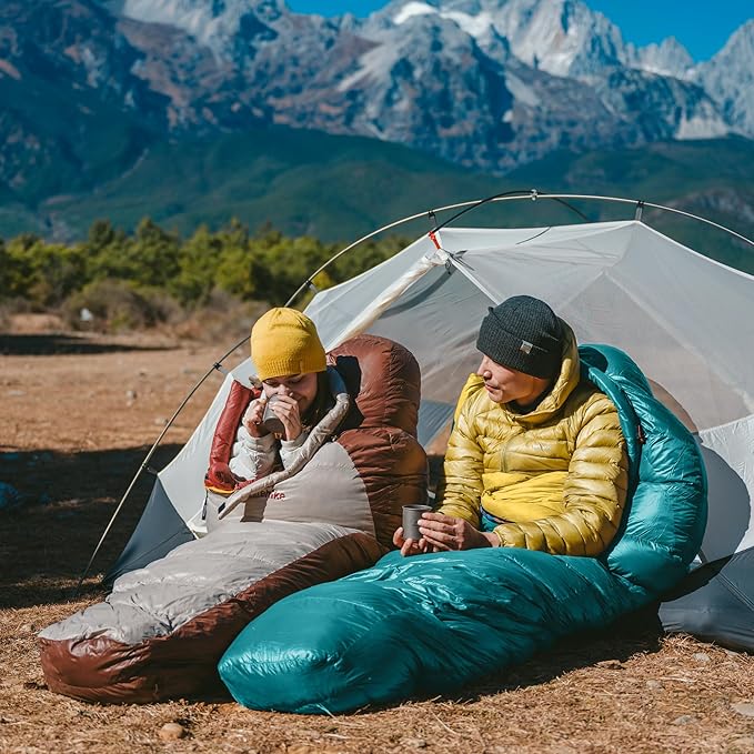 Naturehike 0 Degree Down Mummy Sleeping Bag for Adults, 650FP Cold Weather Backpacking Sleeping Bag with RDS Down, 12.5-38.8℉ Sleeping Bags for Camping, Hiking, 2025 Model