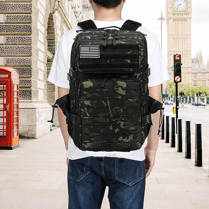 Military Tactical Backpack 45L/25L 3 Day Assault Pack Molle Daypack Hiking Backpack for Men and Women