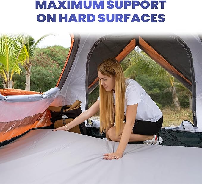 Hazli Matrix Comfort-Cell Memory Foam Camping Mattress Pad - Portable Foam Sleeping Pad for Camping - Roll up Sleeping Mat for Adults - Floor Mattress Guest Floor Bed for Sleepover, Car SUV Cot
