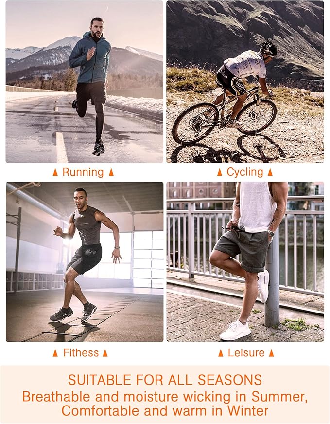 Airacker Ankle Athletic Running Socks Cushioned Breathable Low Cut Sports Tab Socks for Men and Women (6 Pairs)