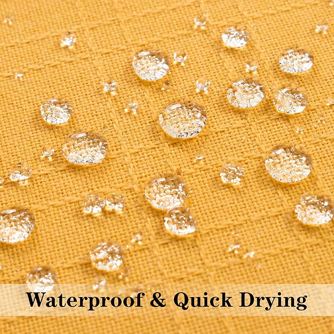 Kevin Textile Pack of 2 Outdoor Waterproof Pillow Covers Decorative Farmhouse Throw Pillow Covers Couch Pillow Covers Spring for Patio Tent Bed Sofa Living Room 12x20 Inch Sunflower Yellow