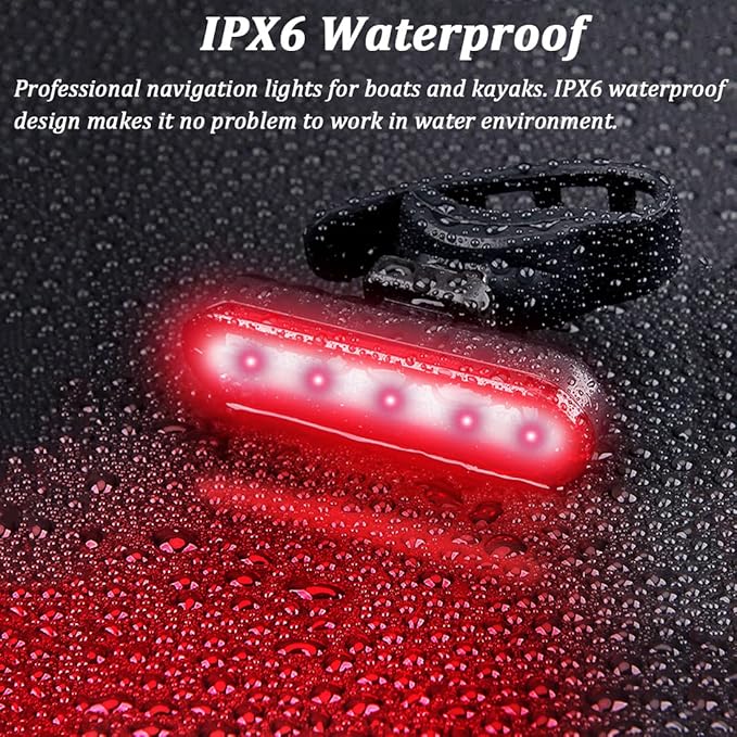 Botepon Kayak Navigation Lights - Battery Operated, Waterproof for Night Kayaking & Paddle Board, Marine Safety Lights for Pontoon Boat, Dinghy