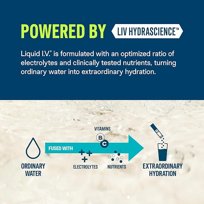 Liquid I.V.® Hydration Multiplier +Energy | Blackberry-Peach | Electrolyte Powder Drink Mix | 1 Pack (14 Servings)
