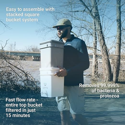 UZ-2 Camping Water Filter and Drinking Water Filter System, Portable Travel Alternative to Purification Systems, for Camping, Backpacking, and Hiking